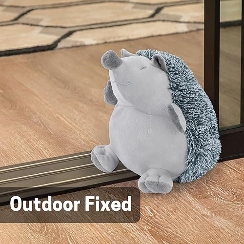 Vista 19 de SWISSELITE Bonito tope de puerta con peso decorativo para el hogar y la oficina, diseño de animales compactos con tela suave Búho marrón y gris