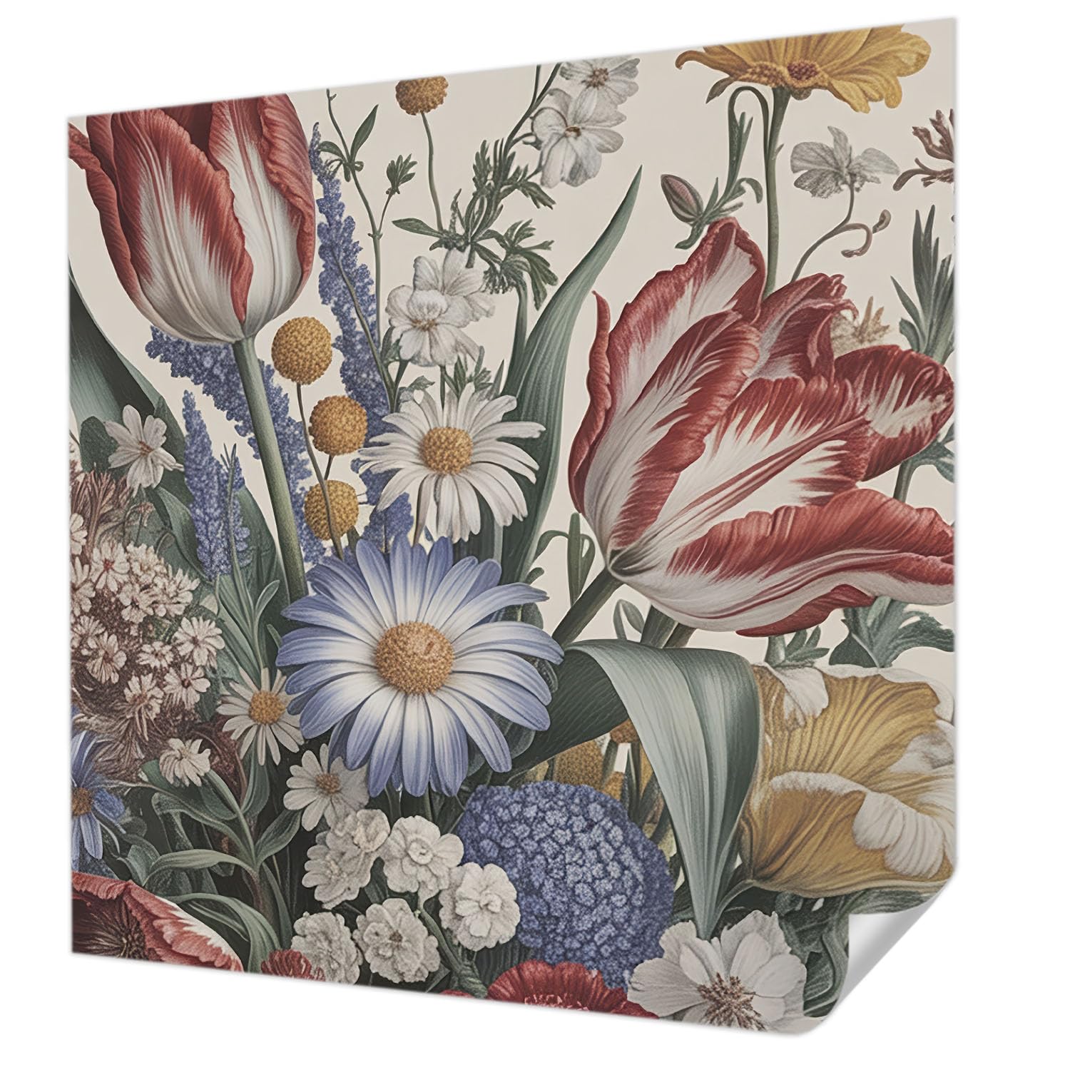 Papier peint photo premium résistant aux taches motif bouquet de fleurs