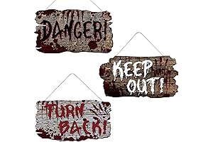 3 Pieces Do Not Enter Halloween Signs for Spooky Halloween Decor
