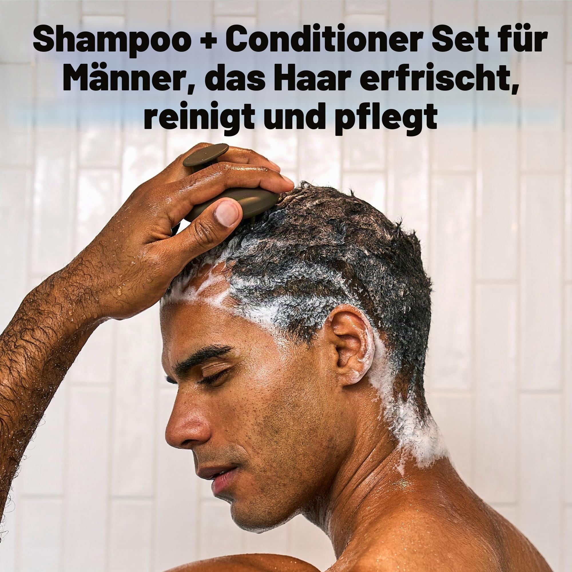 Dr. Squatch Natürliches Shampoo & Conditioner Set für Männer – gesund aussehendes, volleres Haar – Coconut Castaway Shampoo und Conditioner für Herren (325 ml, 2er-Pack)