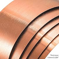 Vista 20 de uxcell Copper Sheet Roll, Metal Foil Plate 1000mm x 20mm x 0.8mm