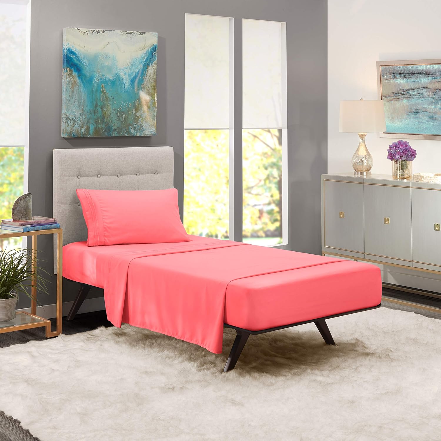 Nestl Kids Deep Pocket Twin XL Sheets Piece Bed Sheets with