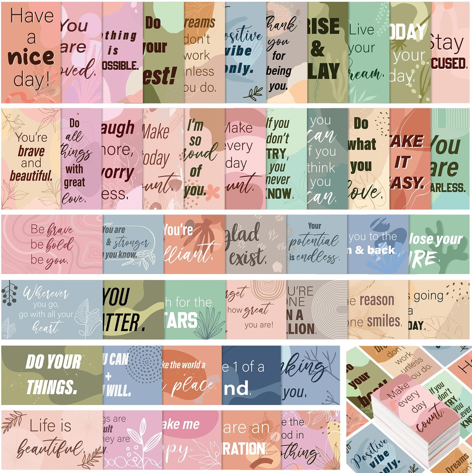 Jinei 300 Motivational Cards Inspirational Cards Positive