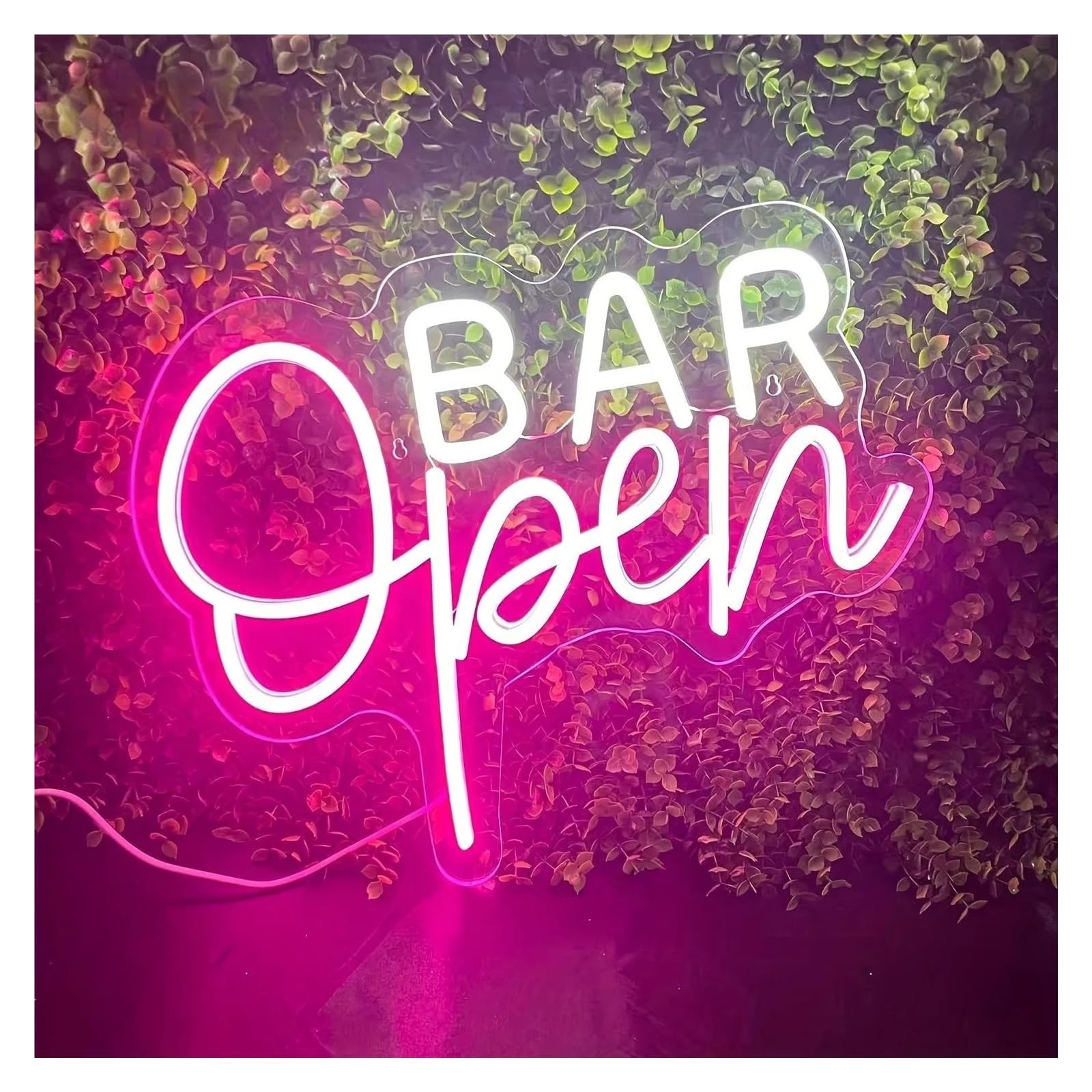 Shouxi One Color Sign Lamp Bar Open Neon Sign Light Dimmable Usb Powered For Bar Pub Store Party Club Restaurant Wall Decor Sign Illuminated 38Cmx31cm