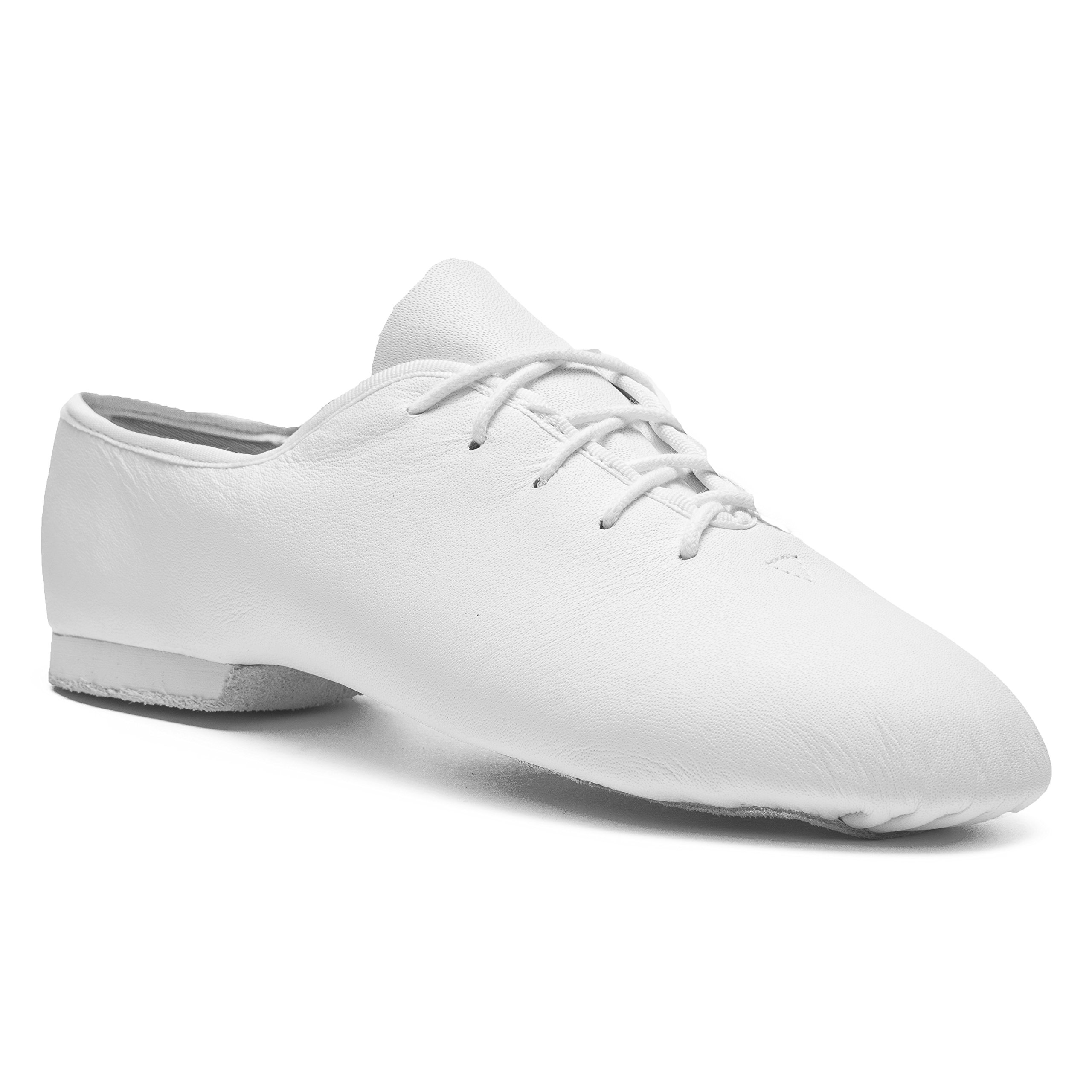 Rumpf Jazzschuhe Basic II 1270 für Gymnastik Jazz Tanz, Leder mit geteilter Chromledersohle