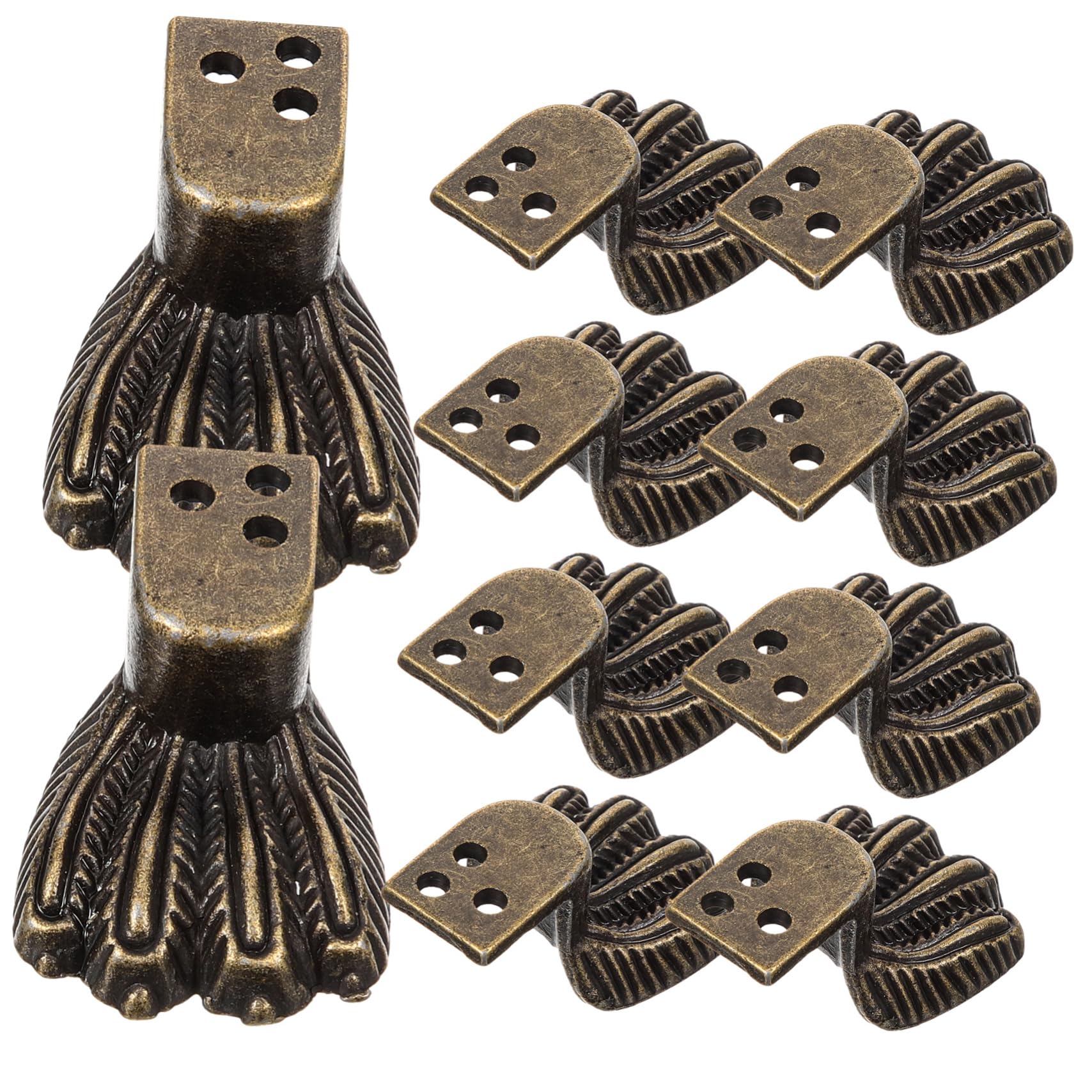 balacoo Retro Style Box Corners Feet Jewelry Case Legs Wooden Case Edge Protectors