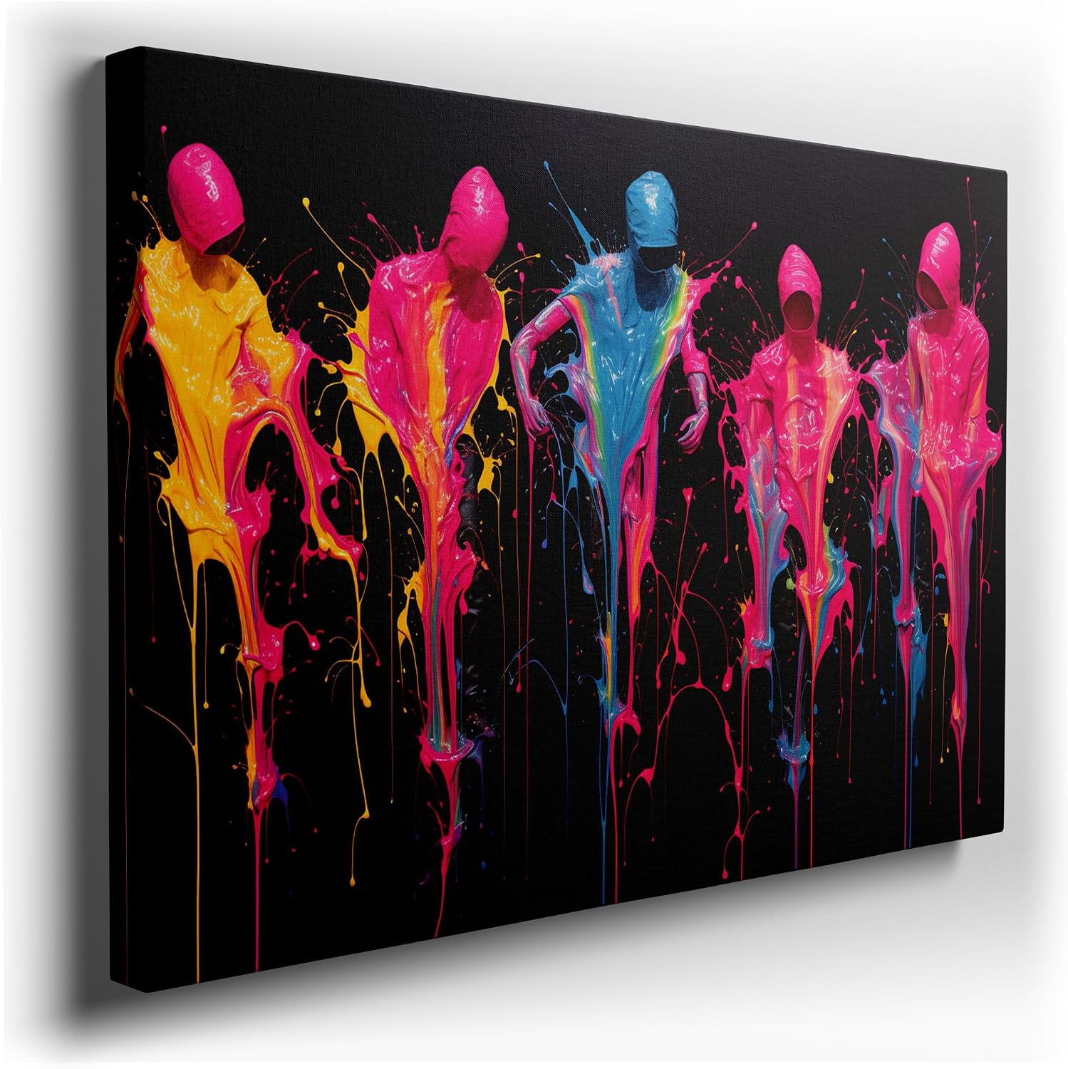 Art Wall: a Symphony Of Abstract Figures And Vivid Colors Bursting With Life And Expression. Interior Decor, Canvas Art Design, Art Apartment Decoration. Size: 69x46 cm (27x18 inch)