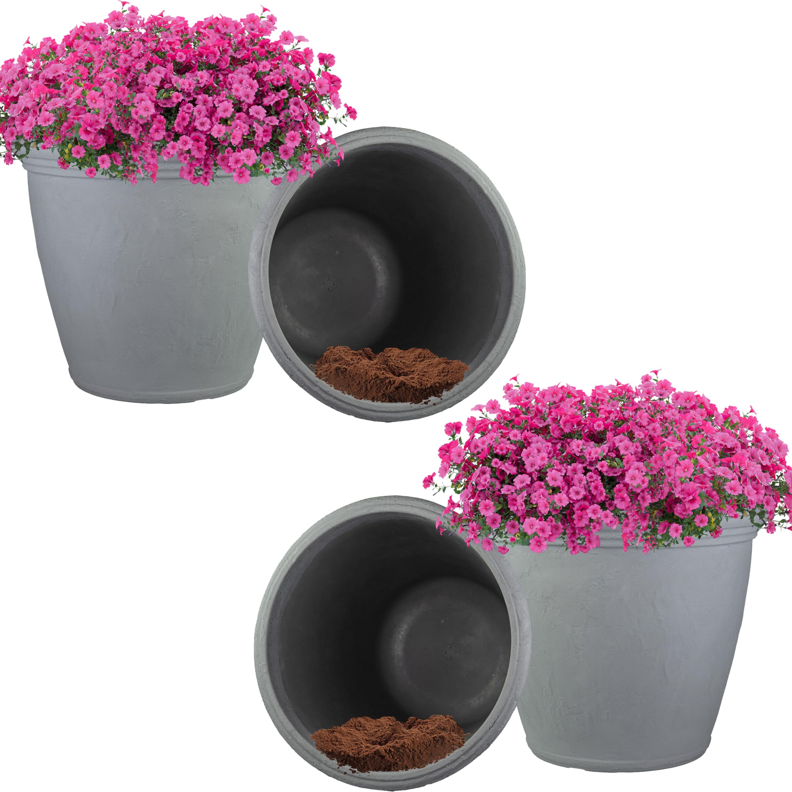 Sunnydaze 24-Inch Anjelica Large Plastic Pot
