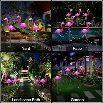 ソーラー IP65防水 LED 取付簡単 フラミンゴガーデンライト 三つセット Amazon.co.jp: Geelin 9パック ピンク フラミンゴ ソーラー