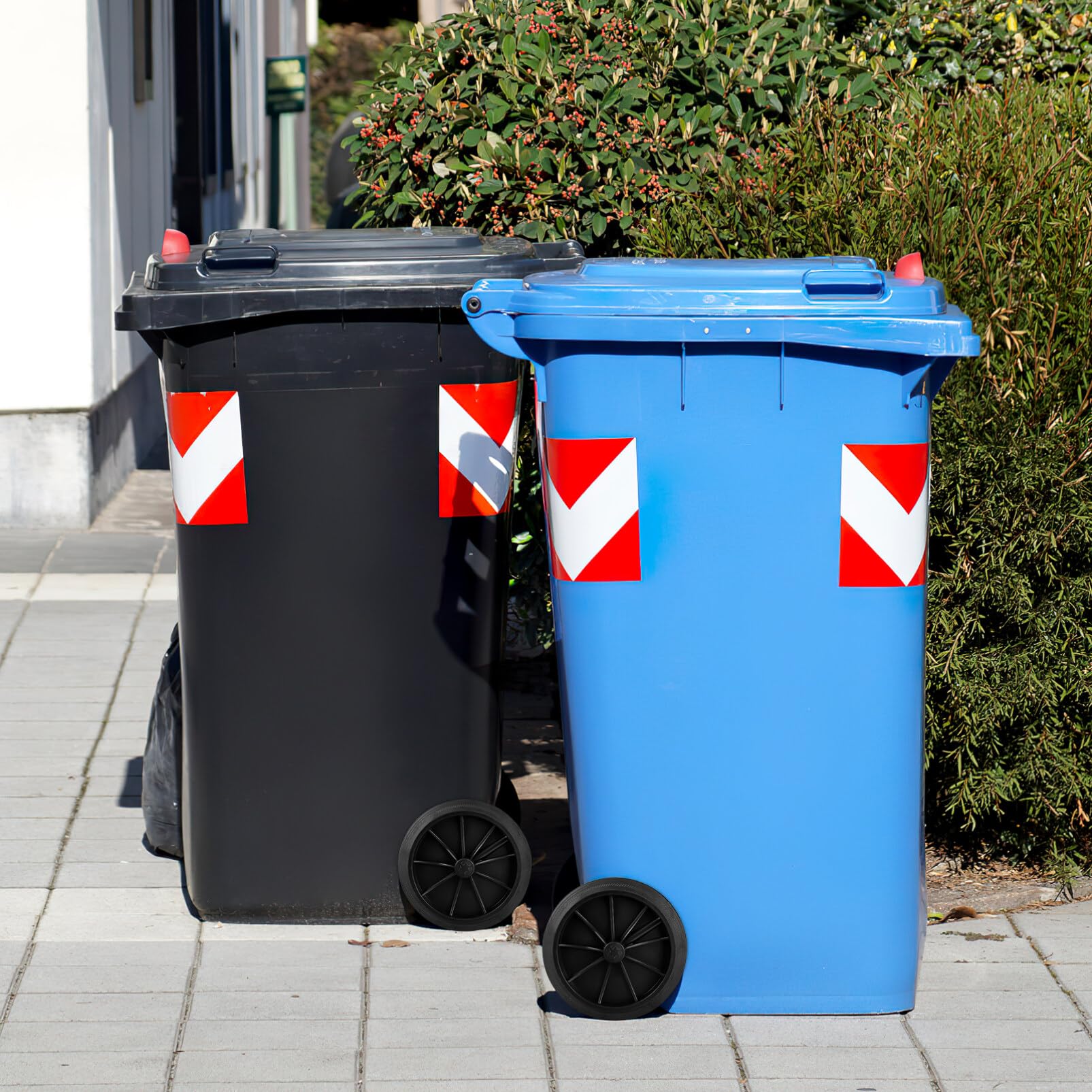 Gatuida Set di 2 Gomme per Bidone della Spazzatura con Albero Cavo in Plastica Nero, Leggero e Facile da Manovrare, Adatto per Contenitori Rifiuti in Ospedali e Scuole