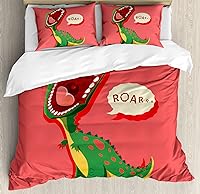 Vista 118 de Ambesonne Juego de funda de edredón de pesca, lubina de boca grande atrapando un bocado en espray de agua, imagen salvaje, juego de cama decorativo