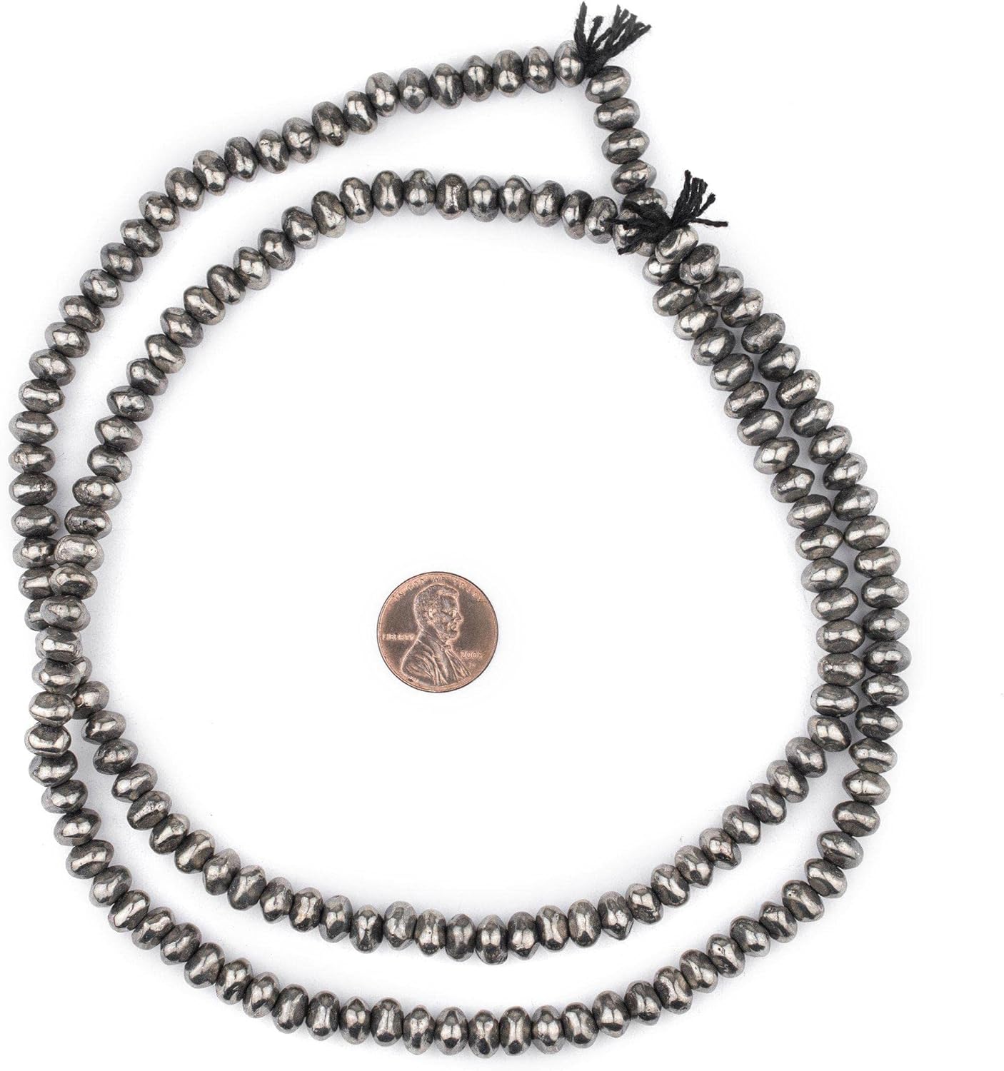 The Bead Chest Silver Nugget Beads (5x7mm)