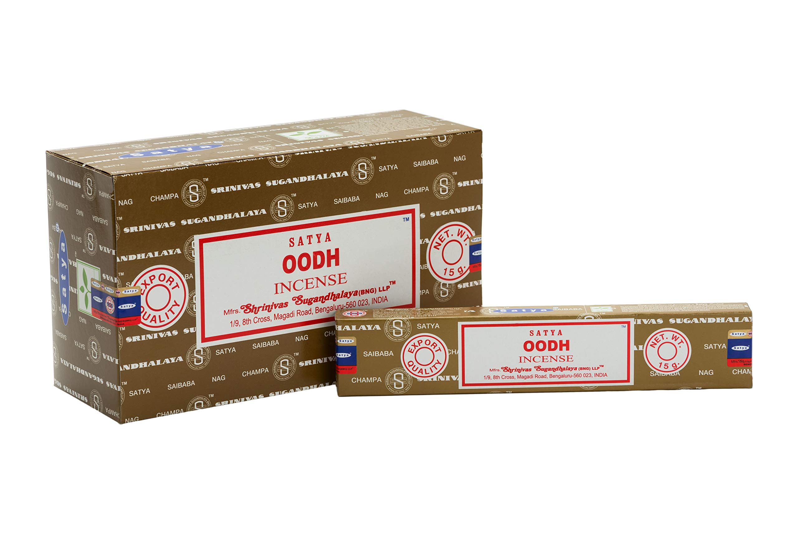 Satya Oodh Incenso Bastoncini 15 G - Profumo Dolce Resinoso E Profondo