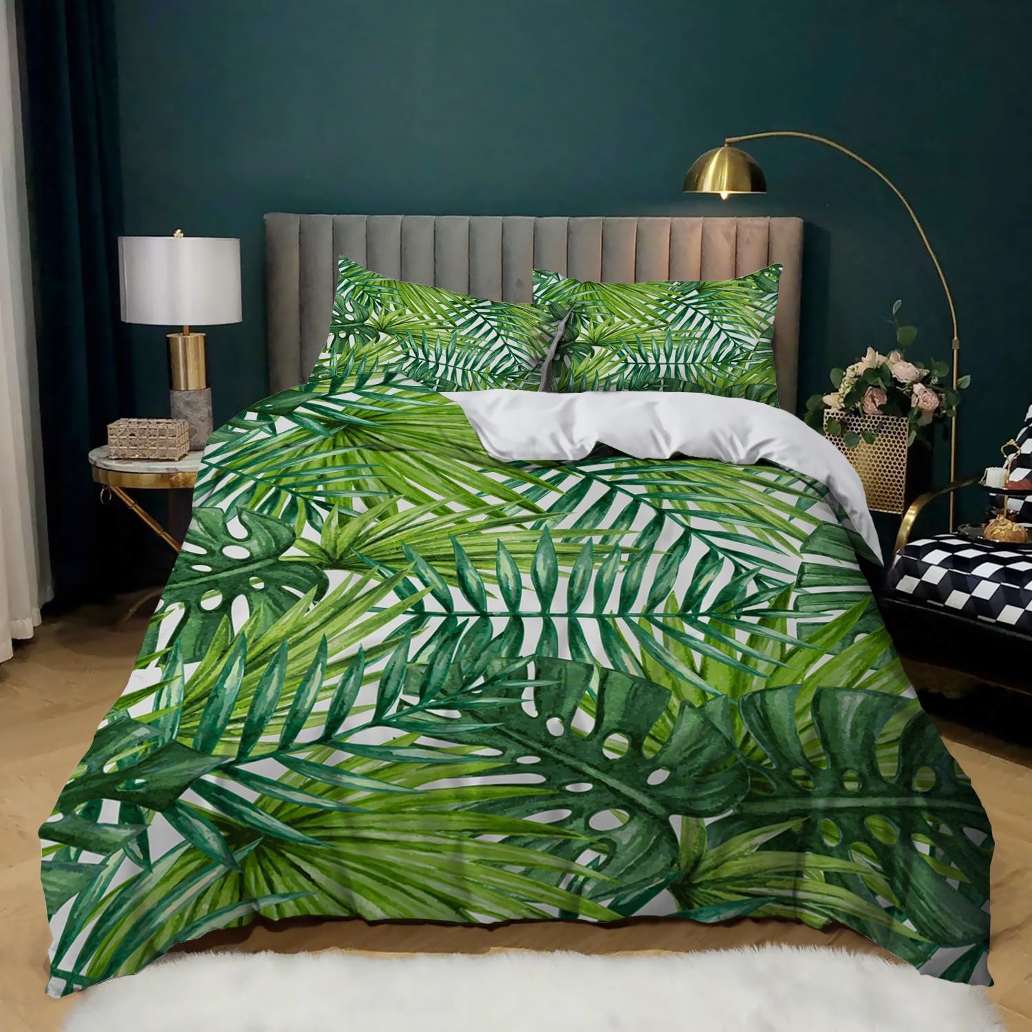 Housse de couette 200x200 anti-plis en microfibre douce contre les draps rudes