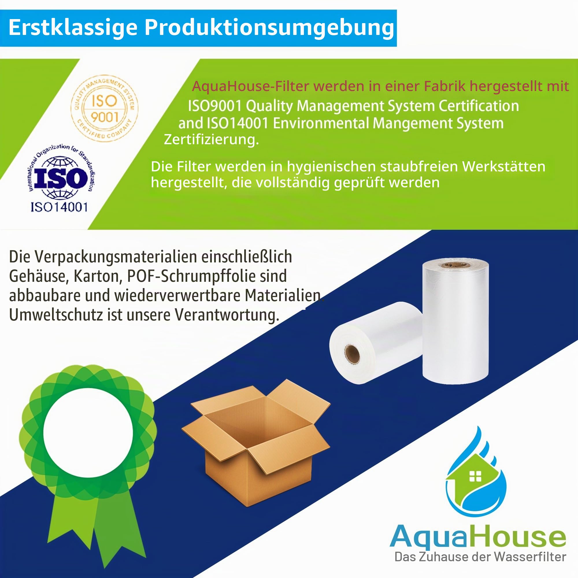 4x AquaHouse UIFH Kompatibel für Haier 0060823485A Kemflo Aicro Wasserfilter für Haier, CDA, Firstline, Frigistar Kühlschränke