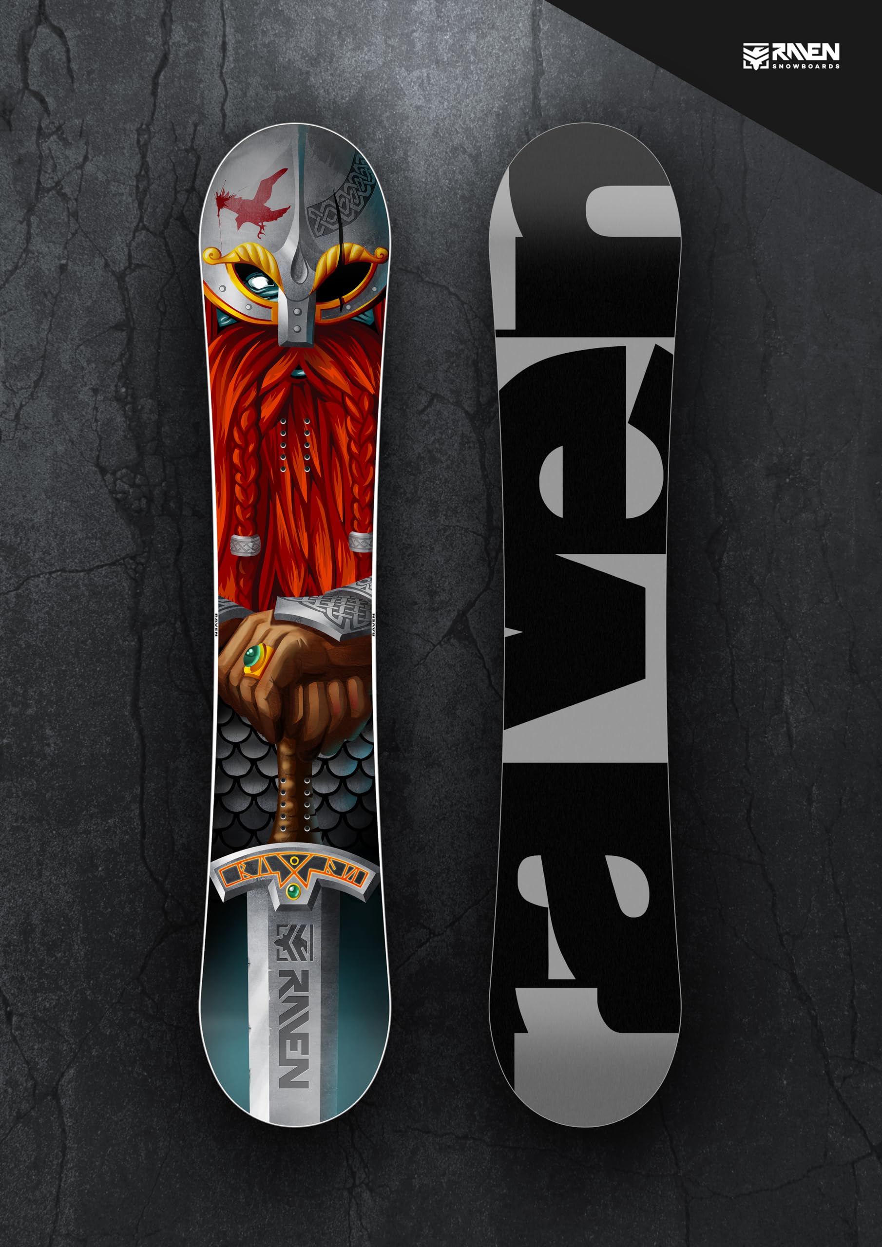 RAVEN Snowboard Set: Snowboard Dwarf + Bindung Fastec FT360 Black