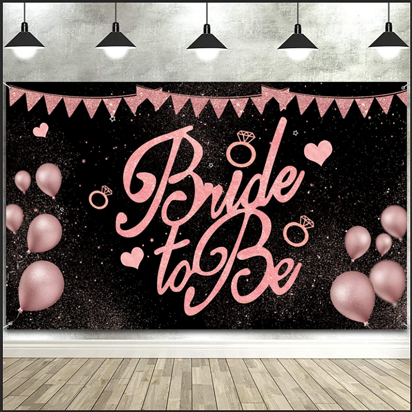 Amazon.com : Bellimas Black and Pink Bachelorette Weekend Backdrop Neon ...