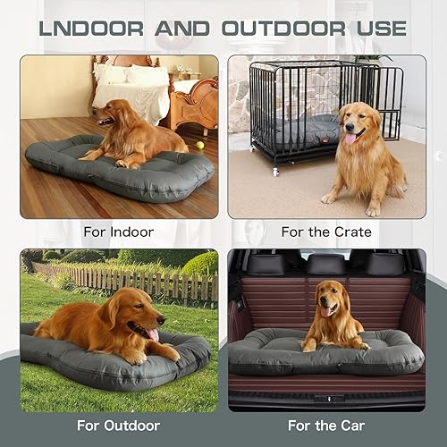Miniatura 6 de Cama para perros, resistente al desgaste, resistente al desgaste, impermeable, para mascotas, colchón para dormir para perros grandes, jumbo,