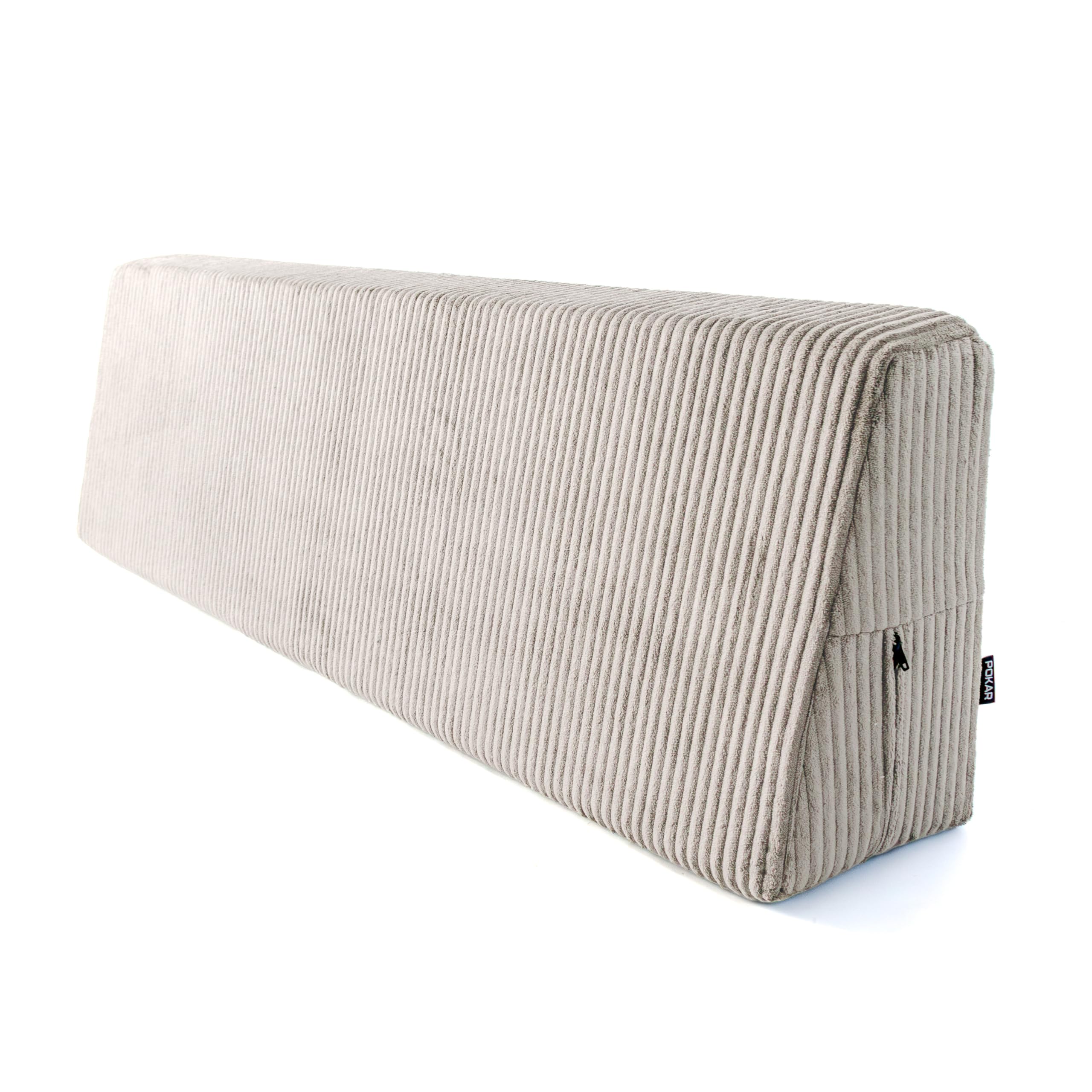 POKAR Euro Pallet Seating Set of 2: 1x seat cushion 120x80cm + 1x back cushion 120x40cm, cold foam, removable covers, Home Garden Furniture DIY, indoor outdoor pillow, without pallets, Beige — view 220