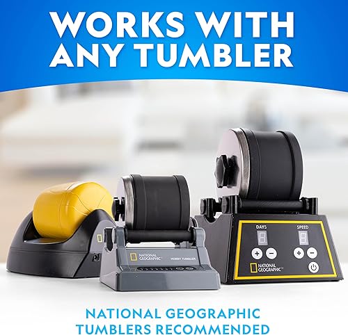 Miniatura 3 de Blue Marble National Geographic Rock Tumbler Media - El mejor kit de suministros de pulido de rocas, grano a granel de 4 etapas, 1.5 libras