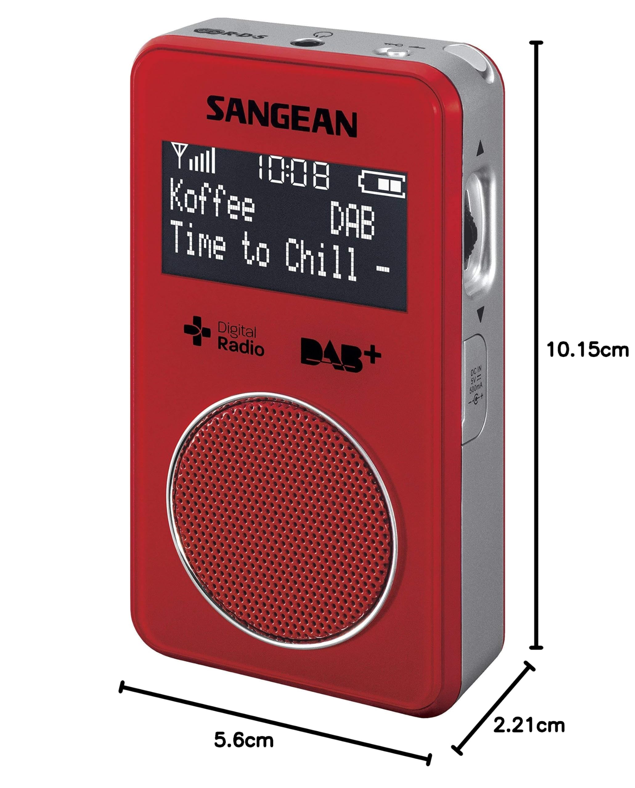 Radio Portatile Sangean DPR-69 DAB+ - Ricaricabile, FM, Preimpostazioni, Nera