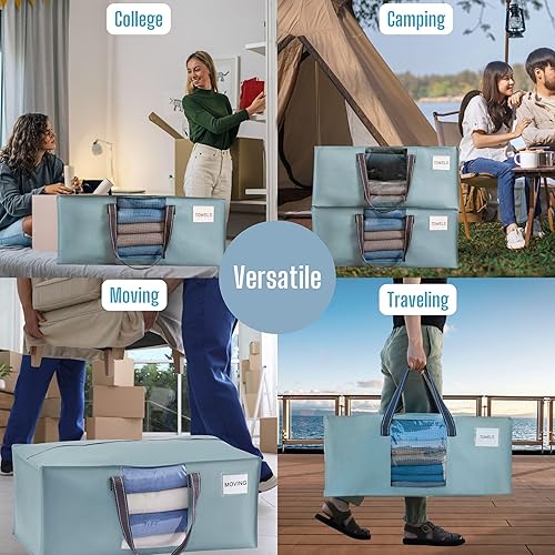 Vista 55 de VENO Paquete de 6 bolsas de mudanza extra grandes para mudanza universitaria, bolsas de almacenamiento resistentes, cajas de embalaje y suministros