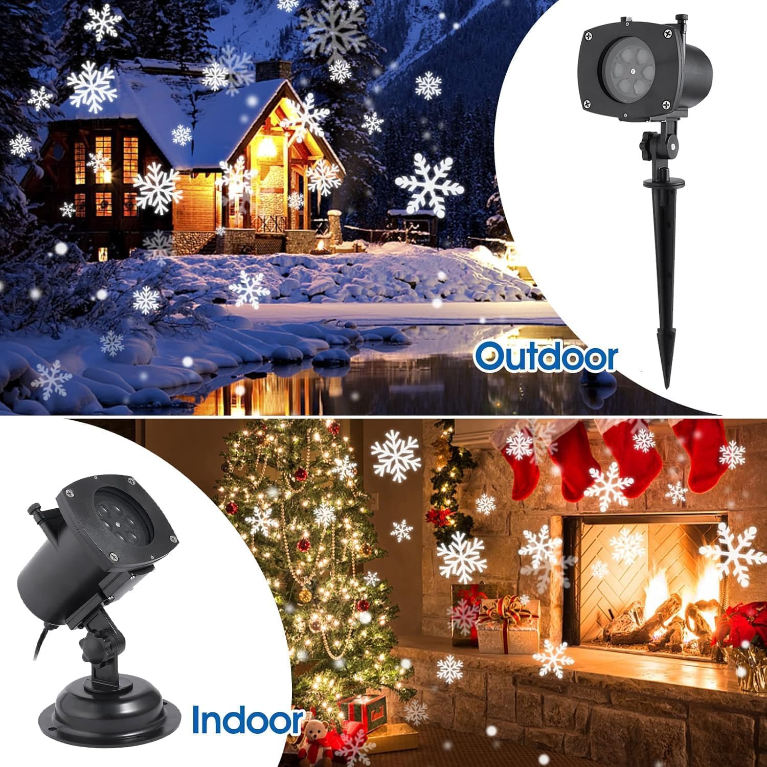Bestyks Proiettore Natale Esterno Proiettore Luci Natale Per Esterno Proiettore Luci Di Da Interni Ed Esterni Per Esterno 12 Diapositive Modelli Con Timer per Feste Di Halloween Di Natale - Immagine 4