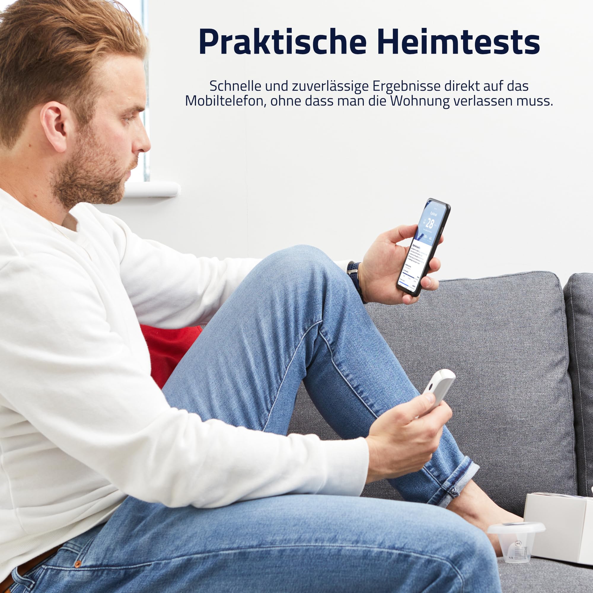 Health - Spermatest für zu Hause - 2 Tests - Fruchtbarkeitskit für Männer - Spermienanzahl und Spermienvolumen bestimmen - Schnelles und einfaches Verfahren - Genaue Ergebnisse