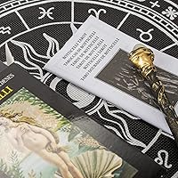 Vista 4 de Juego de cartas de tarot de brujas clásicas con guía, varita mágica y mantel