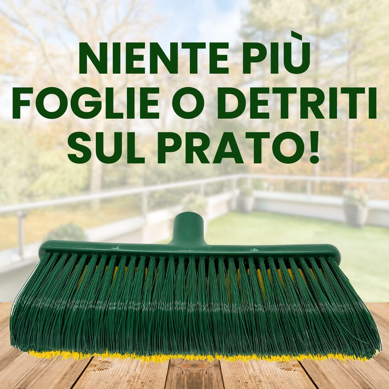 PLANTAWA Spazzola per Erba Sintetica senza Manico | Spazzola Prato Sintetico Manuale | Pulisci Giardino per Terrazze, Balconi, Aiuole | Spazzatrice Robusta Universale