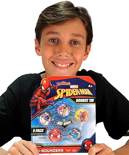 Miniatura 8 de JA-RU Pelotas hinchables de Spiderman de Marvel, Superballs Super Hi Bounce de 1.2 pulgadas, juguetes pequeños para niños, premio, regalos de
