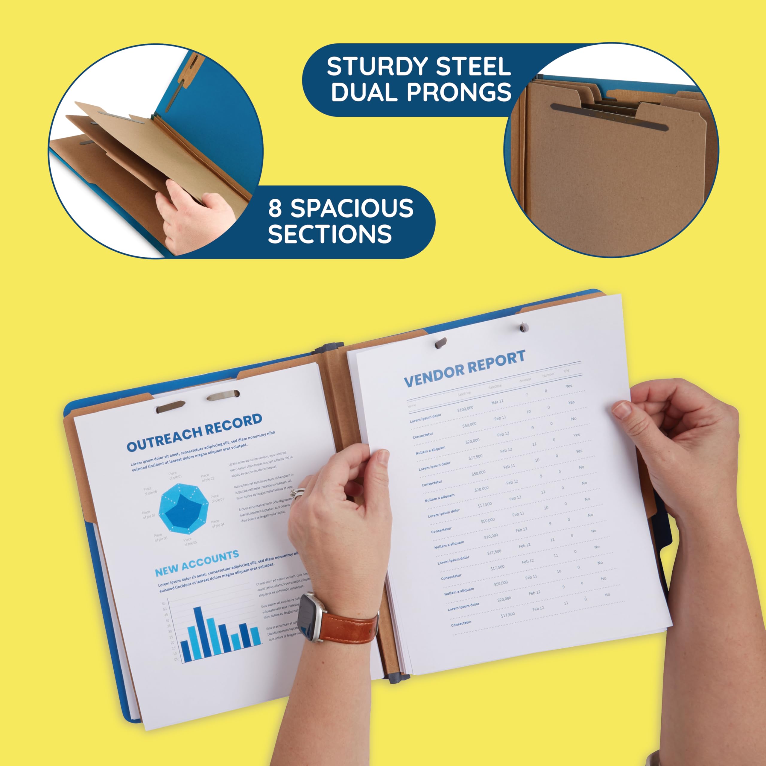 Blue Classification Folders - 10 Pack -4