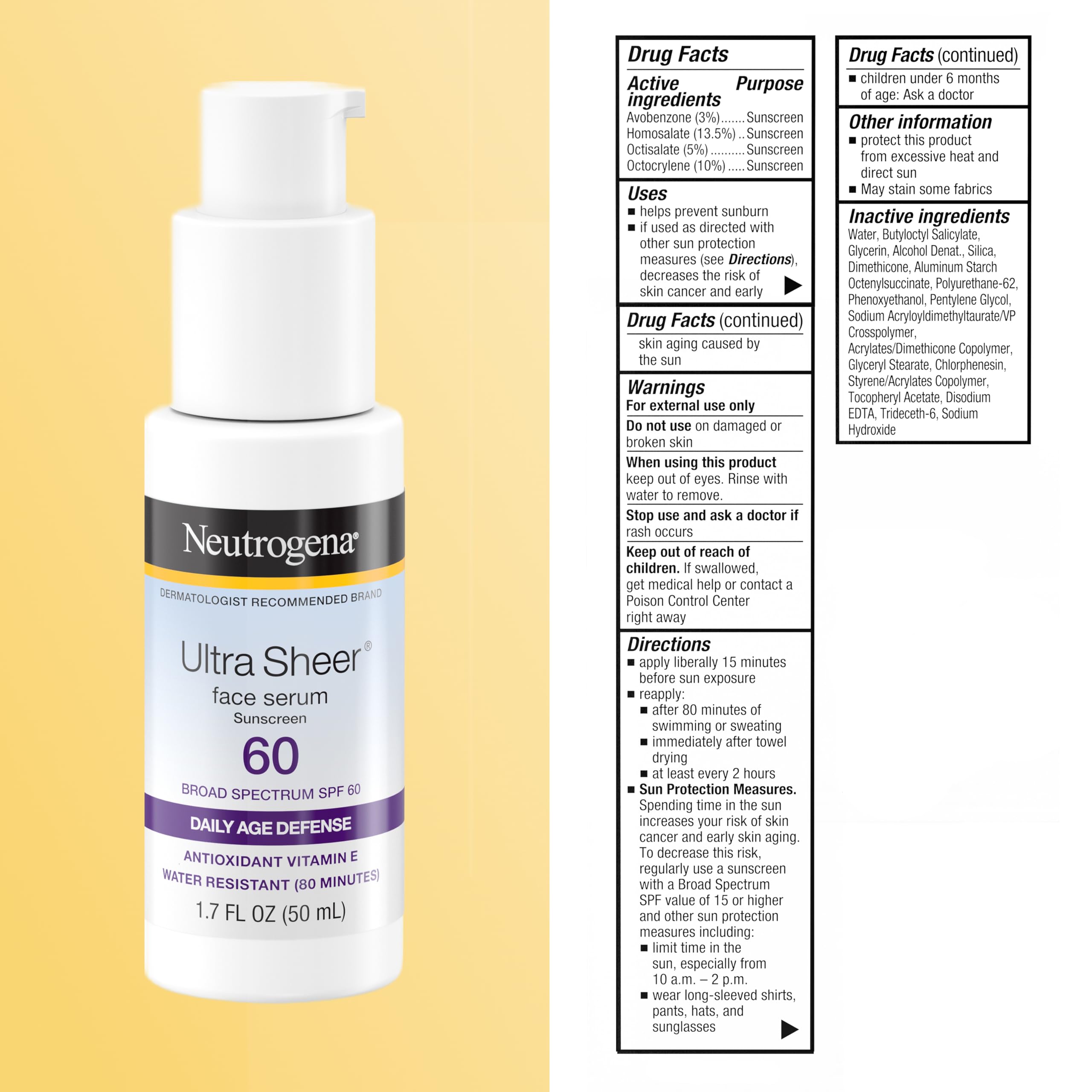 Neutrogena Ultra Sheer Sunscreen Serum SPF 60 -8