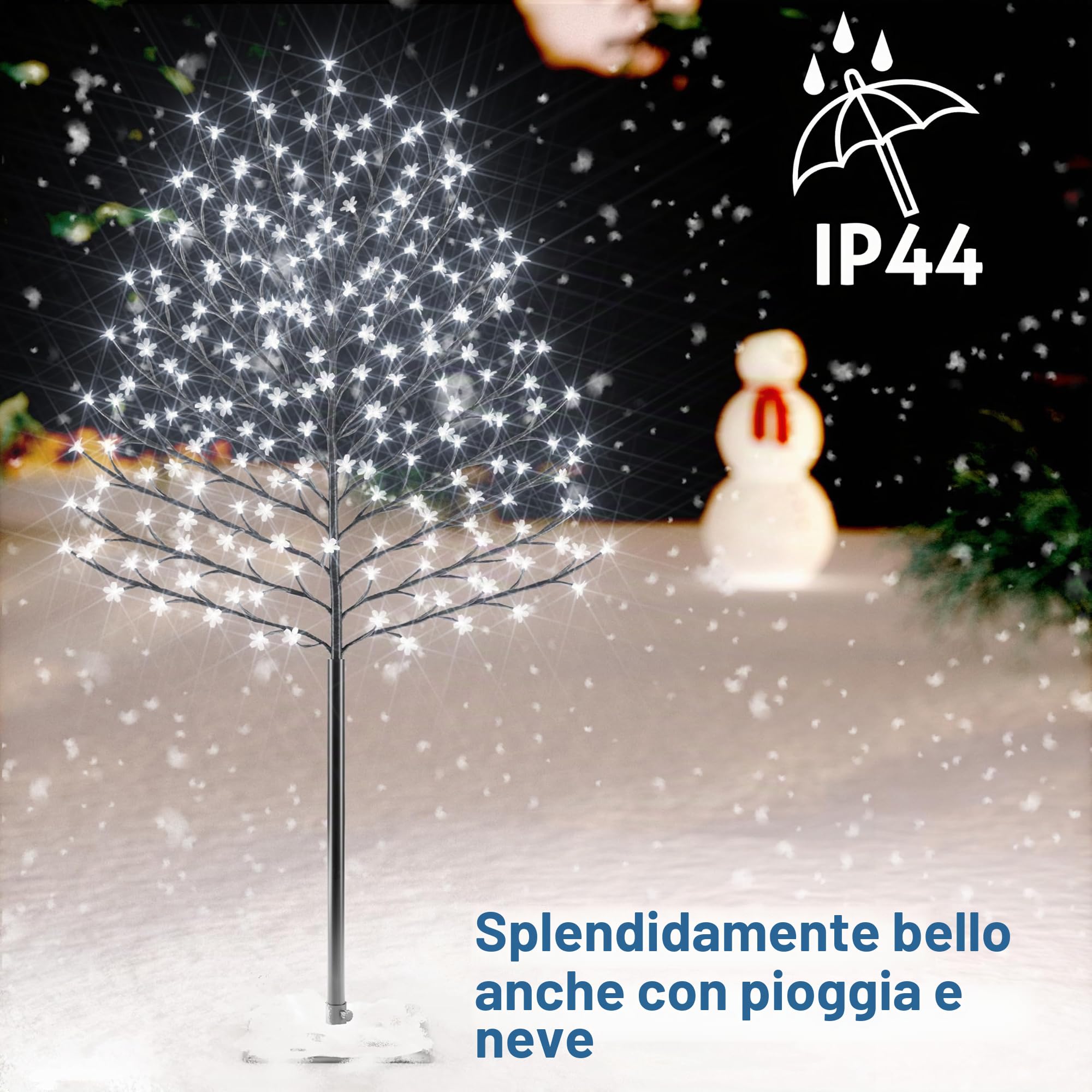 Monzana Albero Ciliegio Luce a LED 220cm con Telecomando e Timer 8 modi Illuminazione Interno Esterno