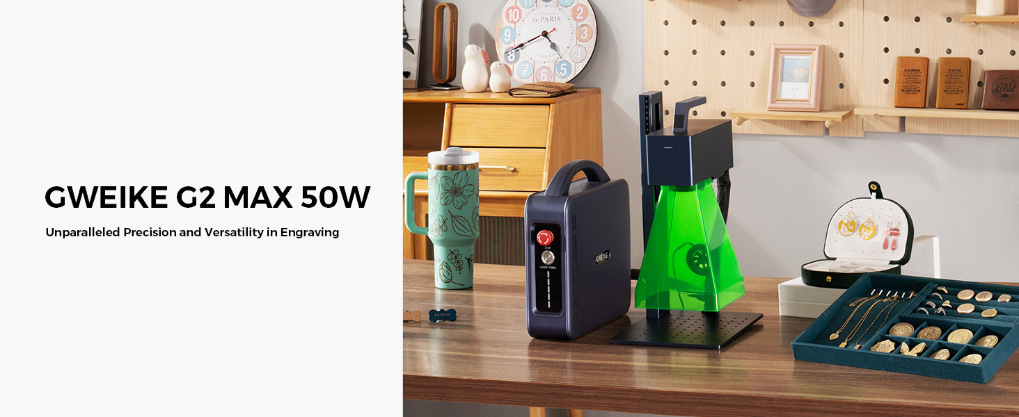Amazon.co.jp: GWEIKE G2 Max 50W ファイバーレーザー彫刻機