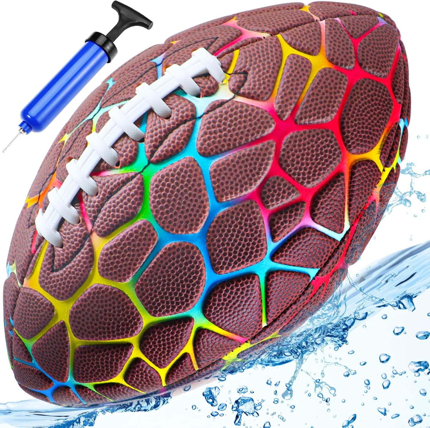 Jasonwell Pool Beach Water Football - Strong Grip Waterproof Football for All-Weather Play Pool Toys Beach Games Outdoor Sports Lake Toy Christmas Birthday Gifts for Kids Boys Teens Adults