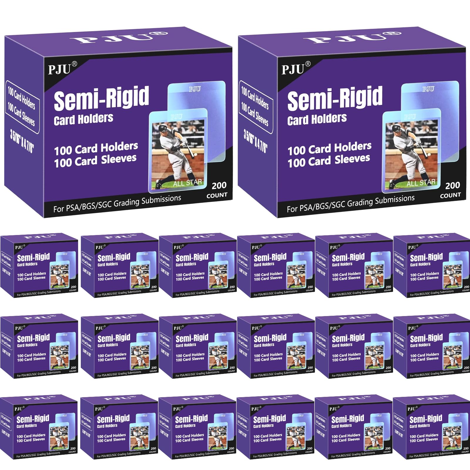 2000ct Semi Rigid Card Holders &amp; 2000ct Card Sleeves for PSA Graded Cards