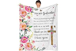 Personalized Baptism Throw Blanket - Sentimental Godmother Gift from Godchild
