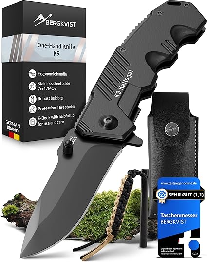 La Morpilot Navaja Plegable es un cuchillo de acero inoxidable resistente, con punta rompevidrio y cutter de cinturón. Ligero y portátil, ideal para acampar, picnic y caza.