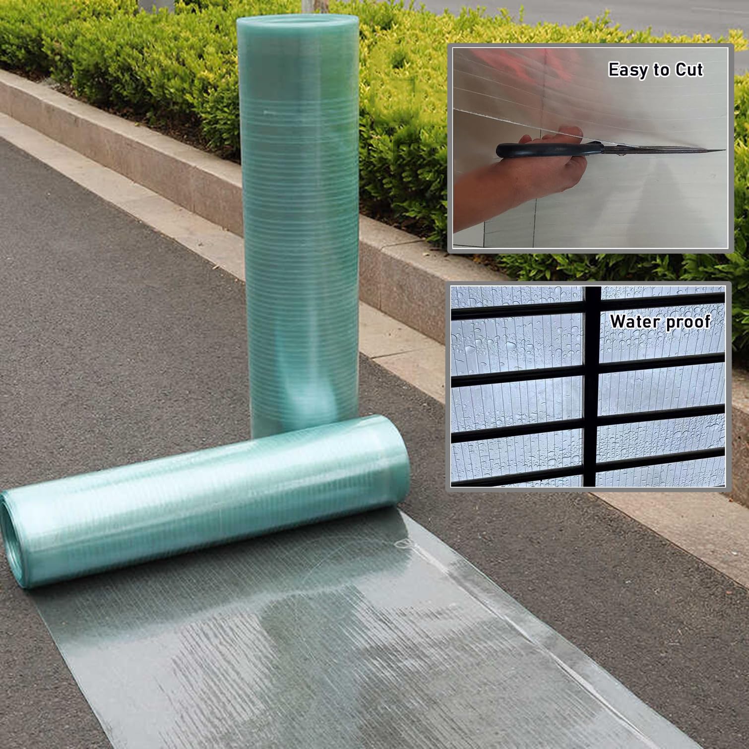 Planchas Transparentes Tejados,Placas de Policarbonato,Láminas de Techo de Fibra de Vidrio Impermeable 1,2mm,Panel Repuesto para Marquesinas Exterior Invernaderos,Fácil Cortar (1,5m x 2m)