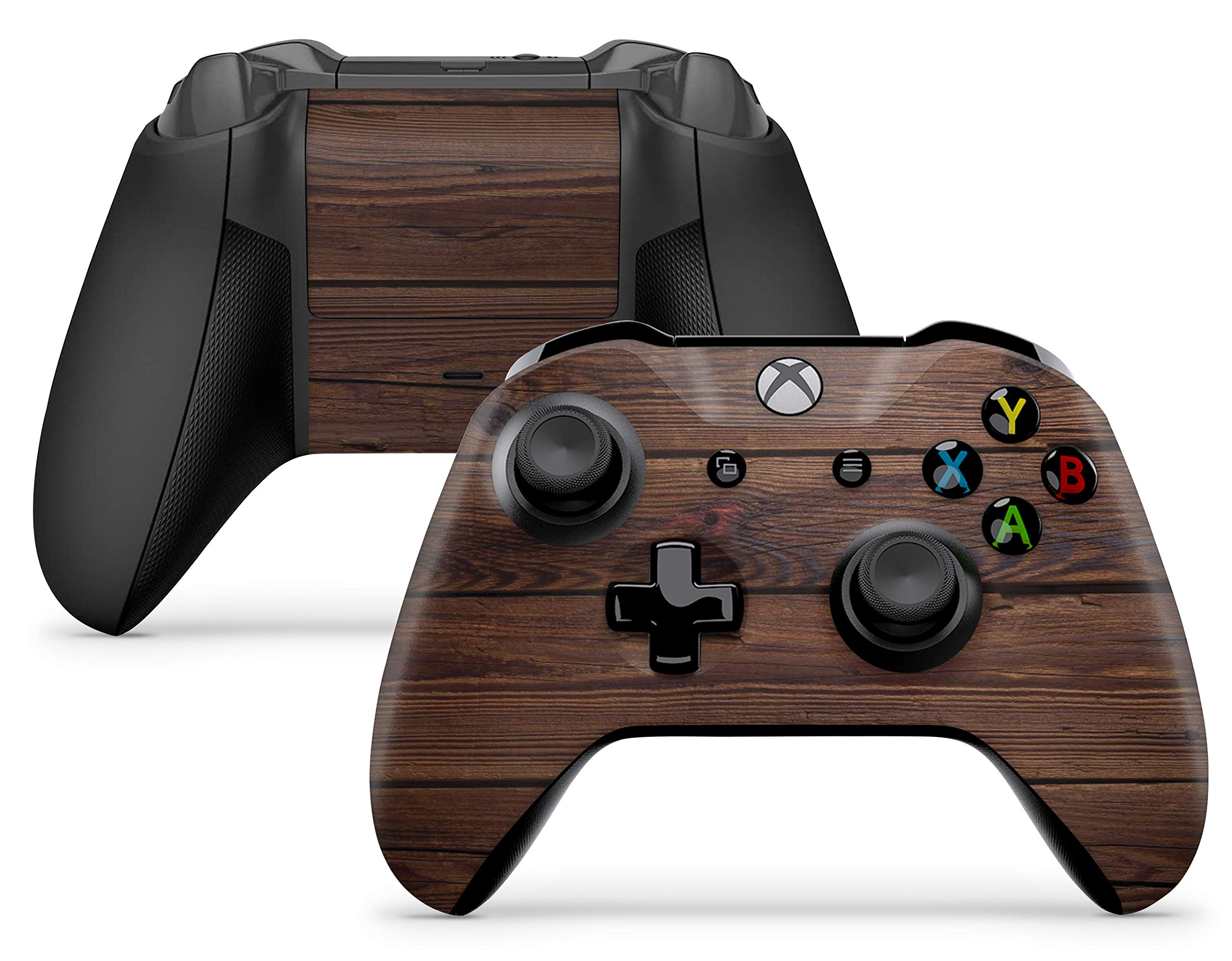 giZmoZ n gadgetZ GNG Adesivi in Vinile per Xbox One X con Il Logo di Wood per Console E per 2X Controllers