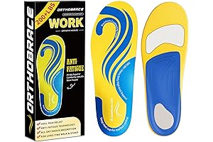 Orthobrace Work Insoles: 200+lbs Support for All-Day Comfort