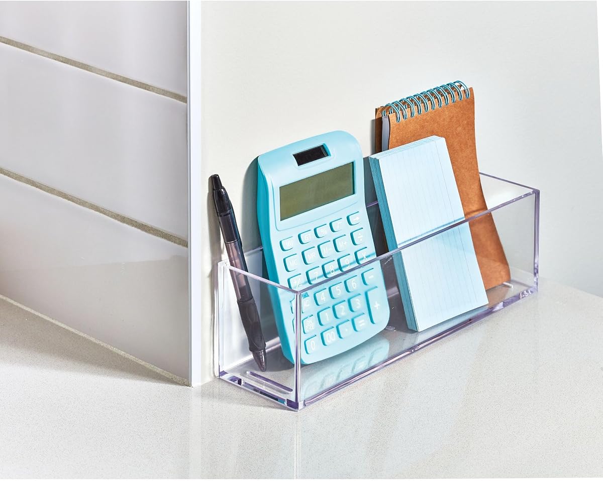 iDesign Affixx Collection Adhesive Organizer Bin, Clear | Clarity Organizer