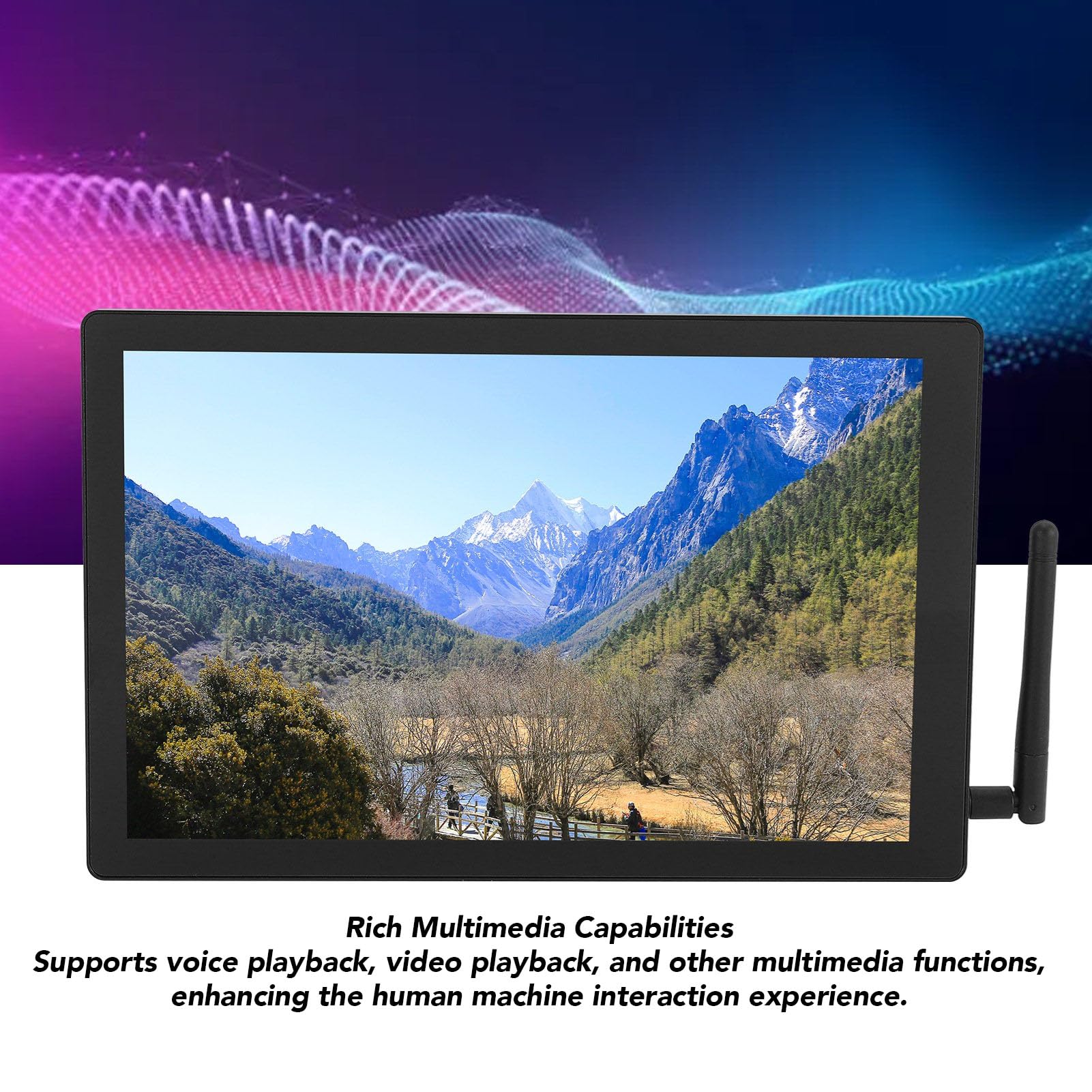 Sxhlseller 10,1-calowy Przemysłowy Panel Dotykowy, Pojemnościowy Wyświetlacz Dotykowy HD 1280x800, Obsługa Systemu Operacyjnego Linux z USB CAN WiFi Bluetooth Ethernet, Inteligentny Ekran