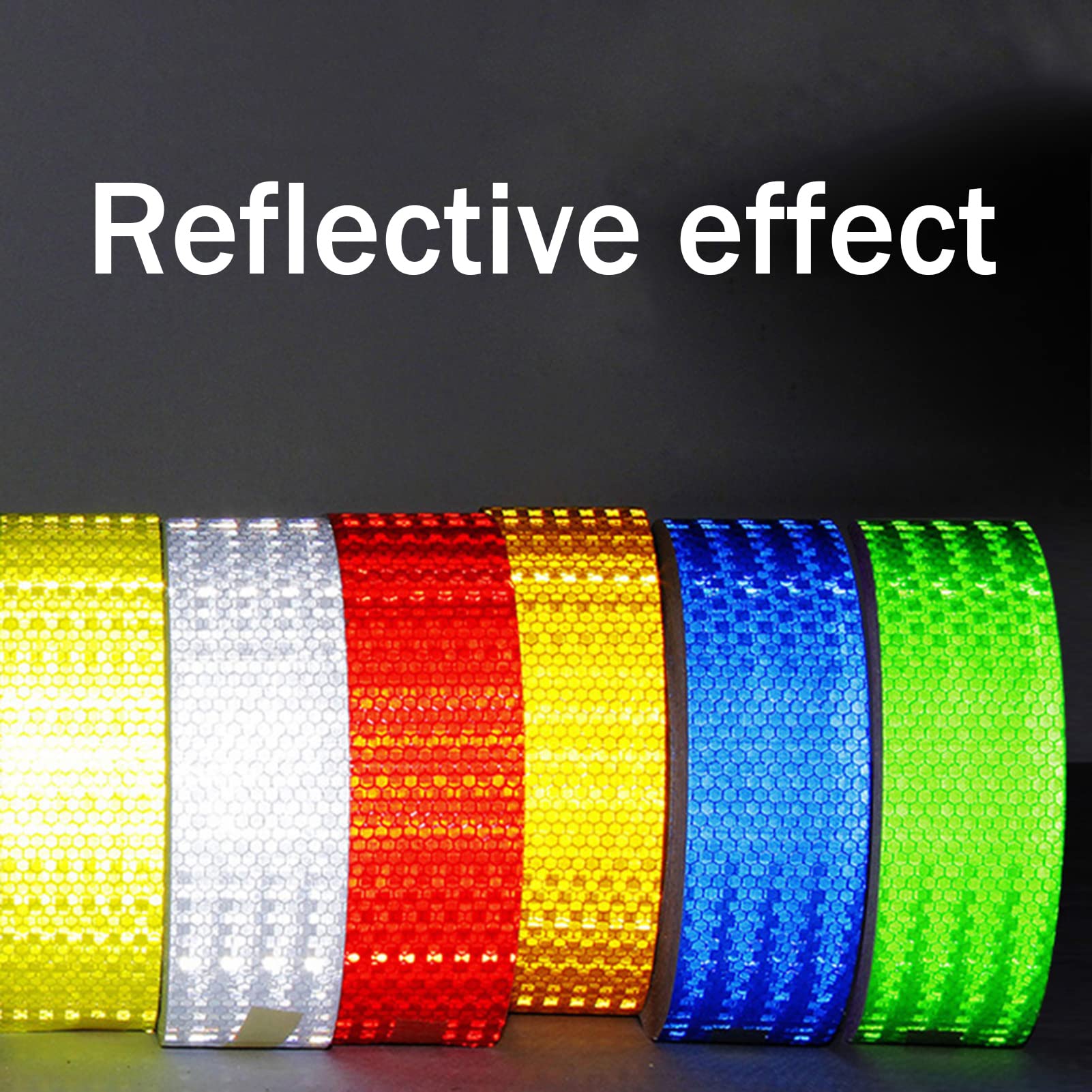 Cinta de advertencia reflectante, Cinta reflectante autoadhesiva 5 cm x 25 m Multicolor