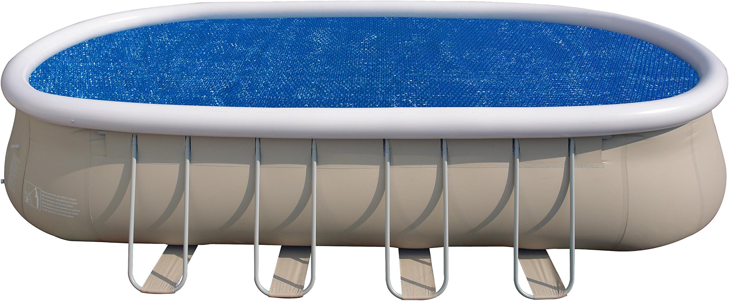 Jilong 17711 Floating Solar Cover for Oval Pools with structure, Blue, 540 x 260 x 0.12 cm