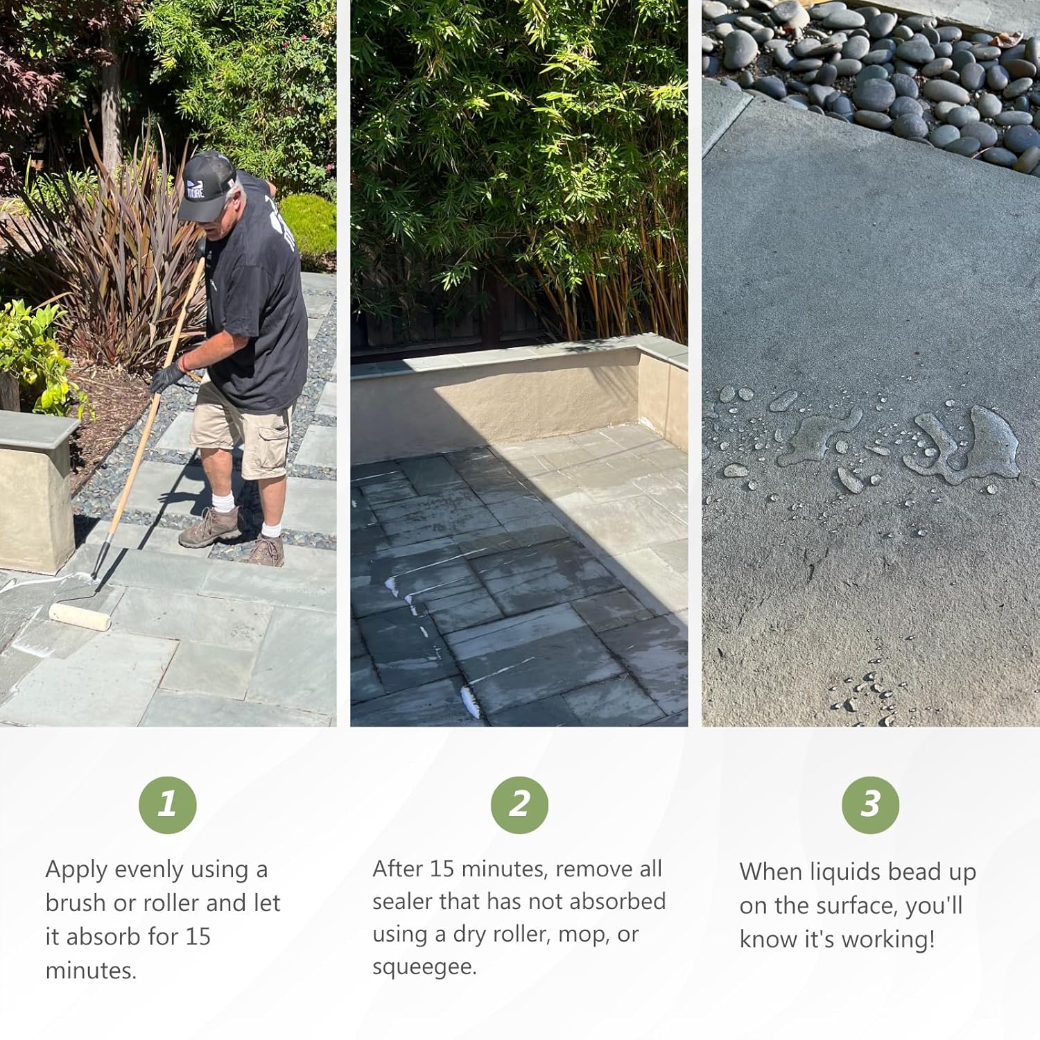 MORE Paver Sealer - Outdoor Concrete, Brick, & Paver Sealer for Driveways, Patios, Floors - Waterproof Exterior Concrete Sealant, Protects Natural Stone & Pavers - Easy Application - Gallon (128oz)