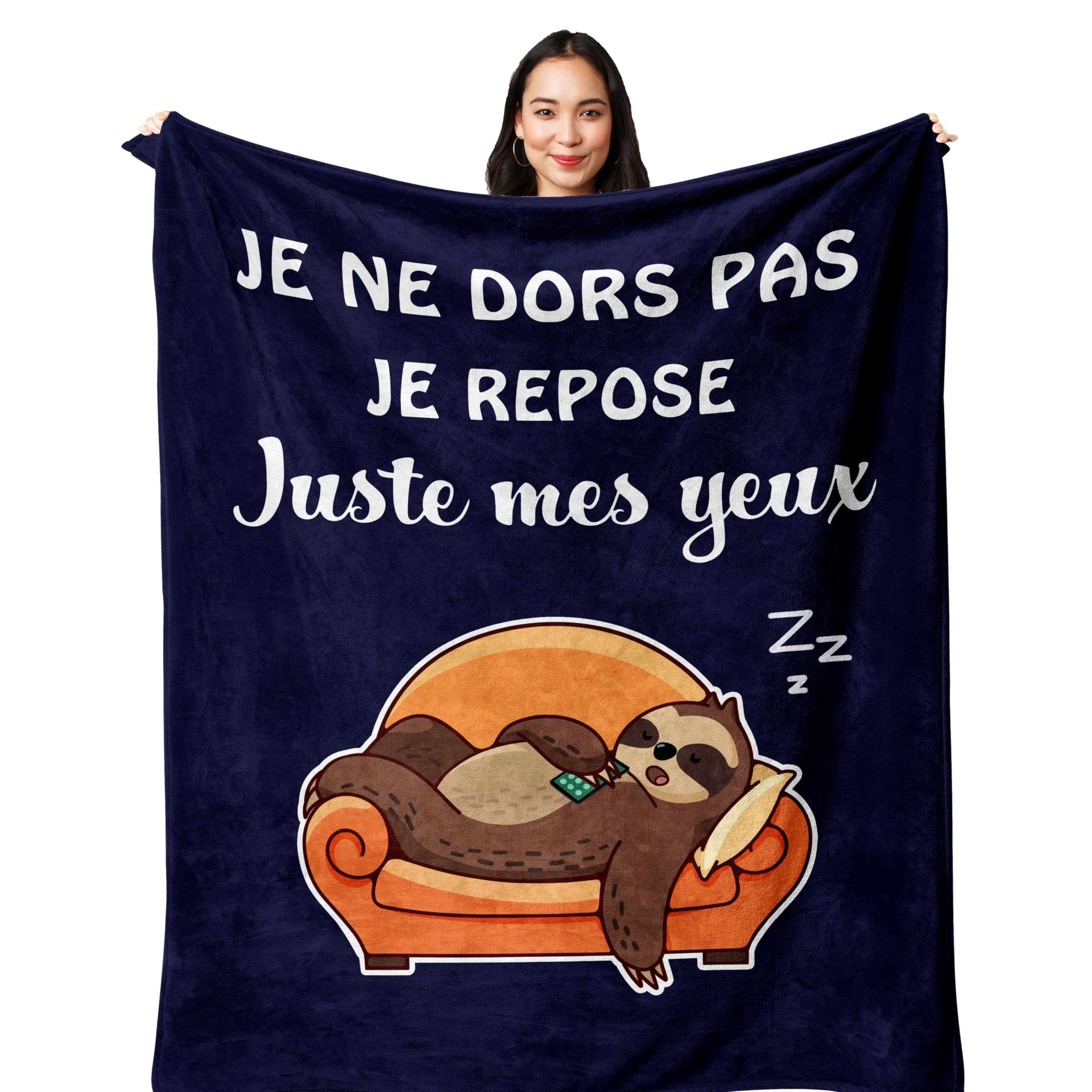 Yesbird Cadeau Original pour Mari, Papa, Grand-Père - Couverture Humour Fête des Pères, Noël, Saint-Valentin - 130x150CM