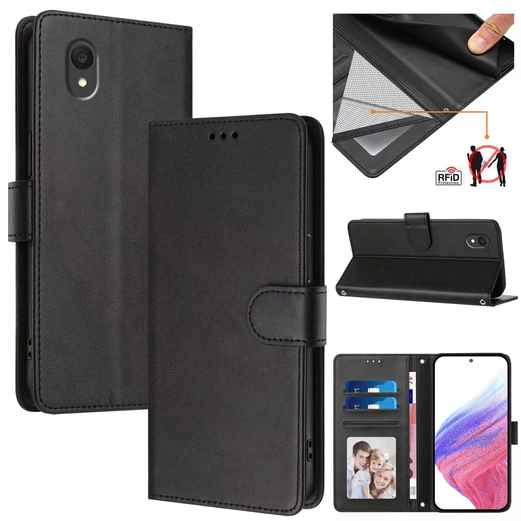 Pour TCL 405 Housse Téléphone Flip en PU Cuir Etui TCL 405