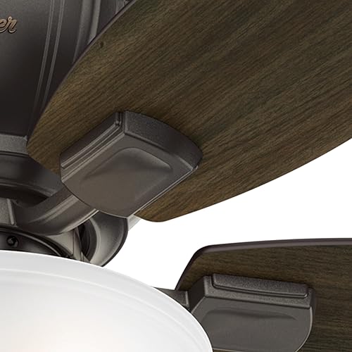 Miniatura 5 de Hunter ventilador 52 en. Noble tazón de bronce Ventilador de techo con LED Kit de luz de perfil bajo (reacondicionado certificado)